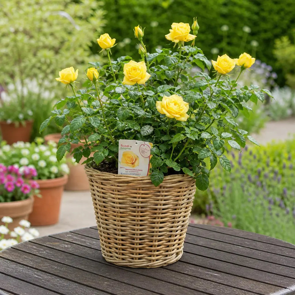 5L Rose Anniversary Wishes Yellow Rose Bush | Beautiful Flowering Garden Plant Plants By Post