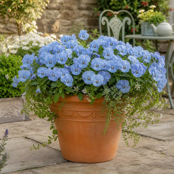 Pansy Delta Pro Pure Light Blue 9Pack × 2 Spring & Autumn Bedding Plants Plants By Post