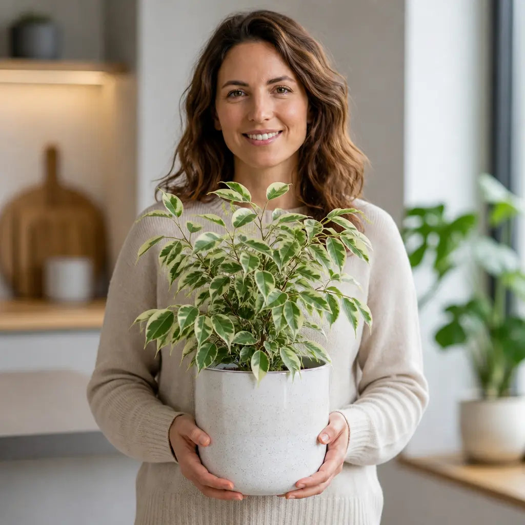 Ficus Twilight Weeping Fig 5L – Variegated Indoor Houseplant Plants By Post