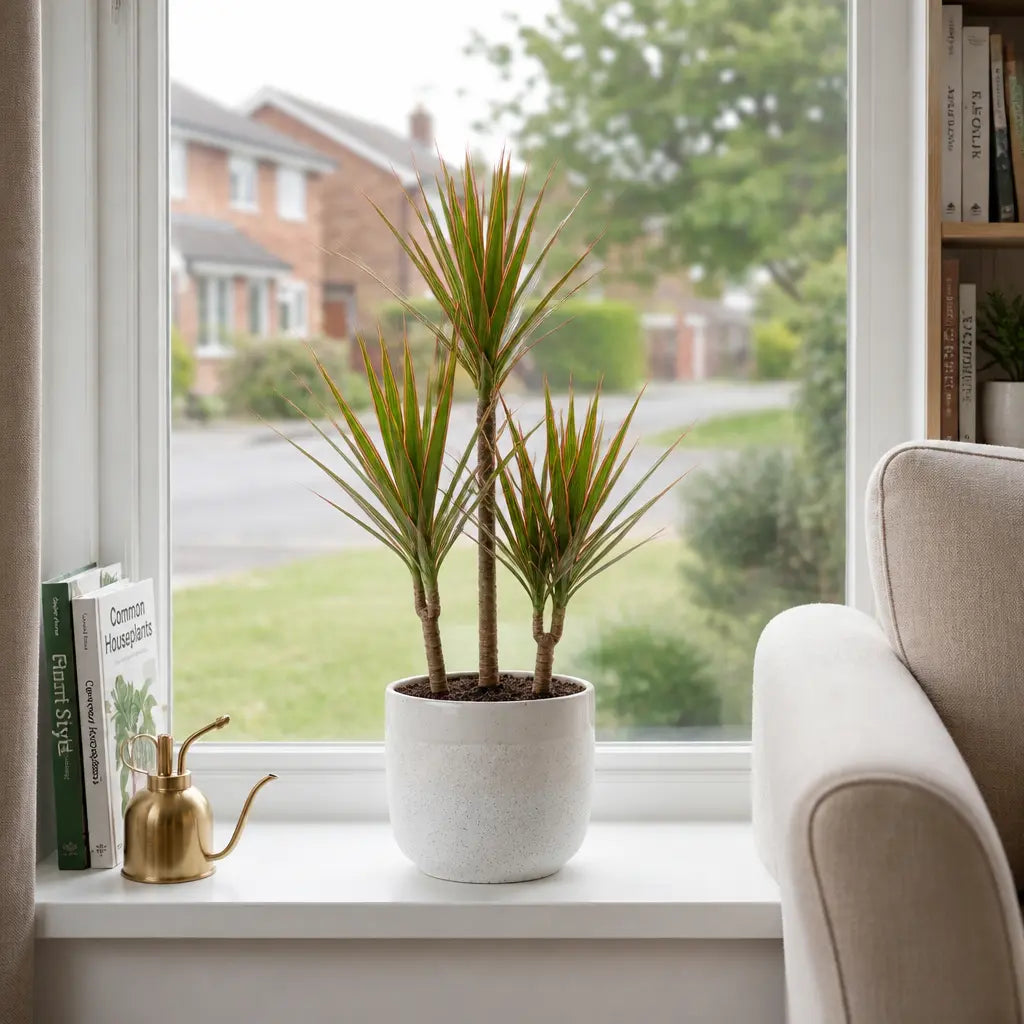 Dracaena Marginata 3 Stem Dragon Tree – Elegant Architectural Tropical Indoor Houseplant Plants By Post