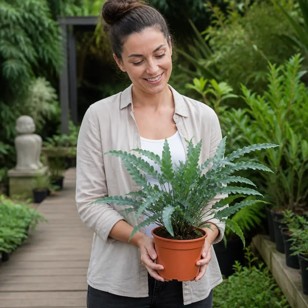 Phlebodium Blue Fern Blue Star Fern 17cm Pot – Easy Care Pet Friendly Indoor Houseplant Plants By Post