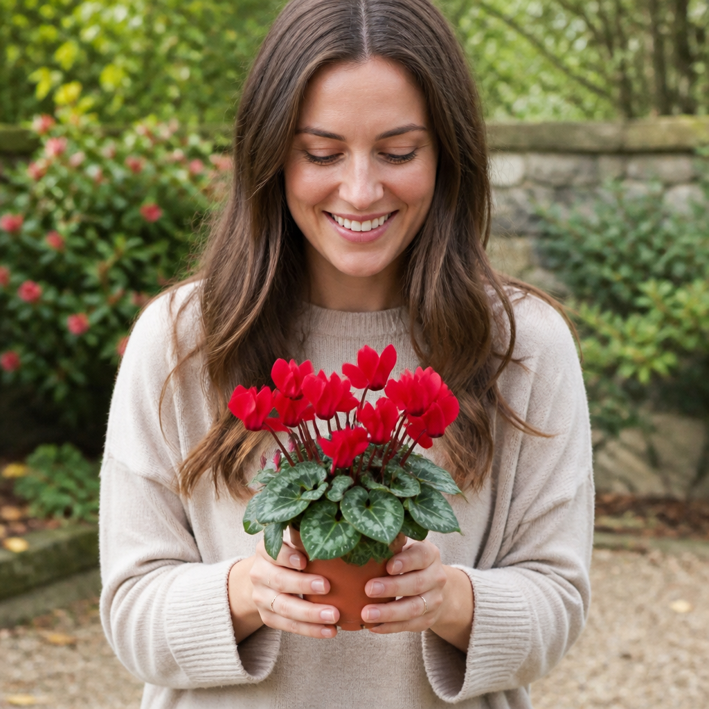 Cyclamen Red 10.5cm Pot Pack of 3 & 6 Flowering Outdoor Plants