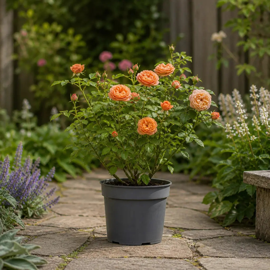 5L Rose Many Happy Returns Peach Rose Bush - Beautiful Flowering Garden Plant Plants By Post