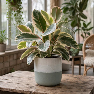 Ficus Tineke Rubber Plant 5L – Variegated Indoor Houseplant Plants By Post