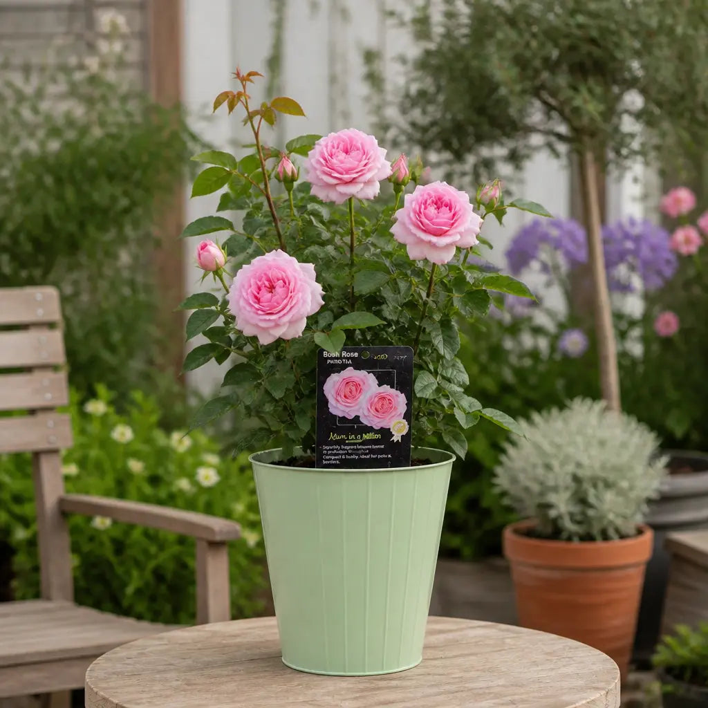 3L Mum In A Million Pink Rose Bush - Beautiful Flowering Plant Gift Plants By Post