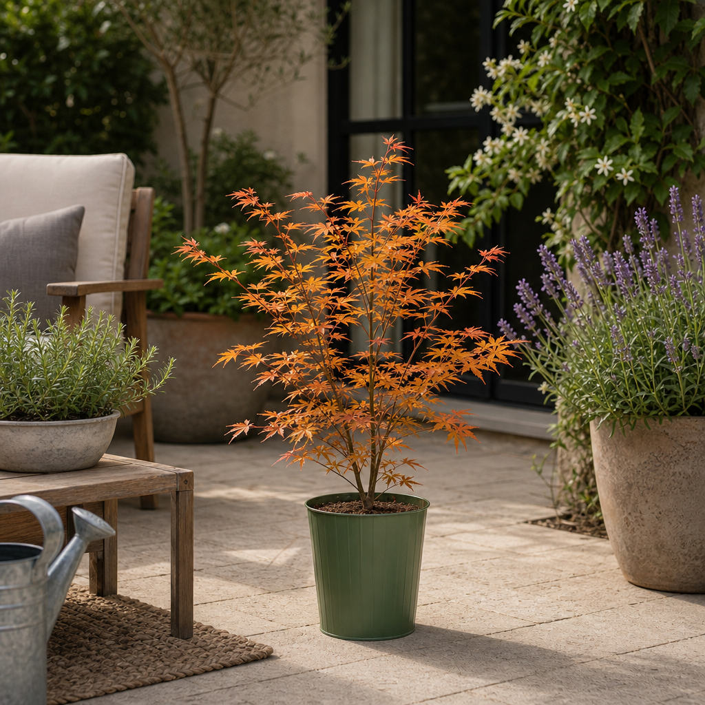 3L Acer Orange Leaf in Pot Outdoor Tree for Patio & Garden