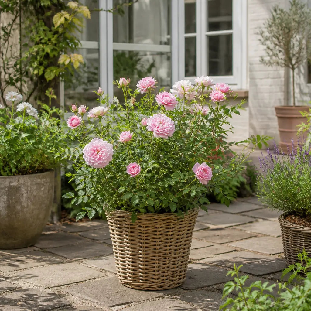 5L Rose Happy Retirement Pink Rose Bush - Beautiful Flowering Garden Plant Plants By Post