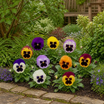 Pansy Delta Pro Blotch Mix 9 Pack × 2 Spring & Autumn Bedding Plants Plants By Post