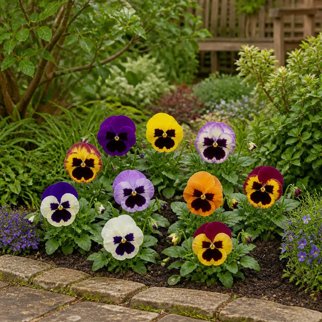 Pansy Delta Pro Blotch Mix 9 Pack × 2 Spring & Autumn Bedding Plants Plants By Post