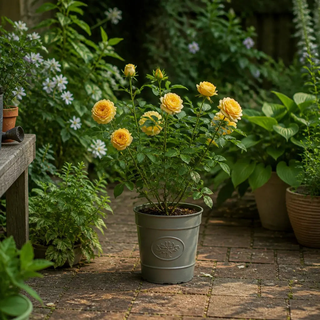 3L Golden Wedding Yellow Rose Bush - Beautiful Flowering Plant Gift Plants By Post