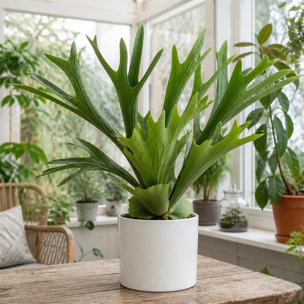 Platycerium Bifurcatum Staghorn Fern – Unique Antler-Shaped Foliage Indoor Houseplant Plants By Post