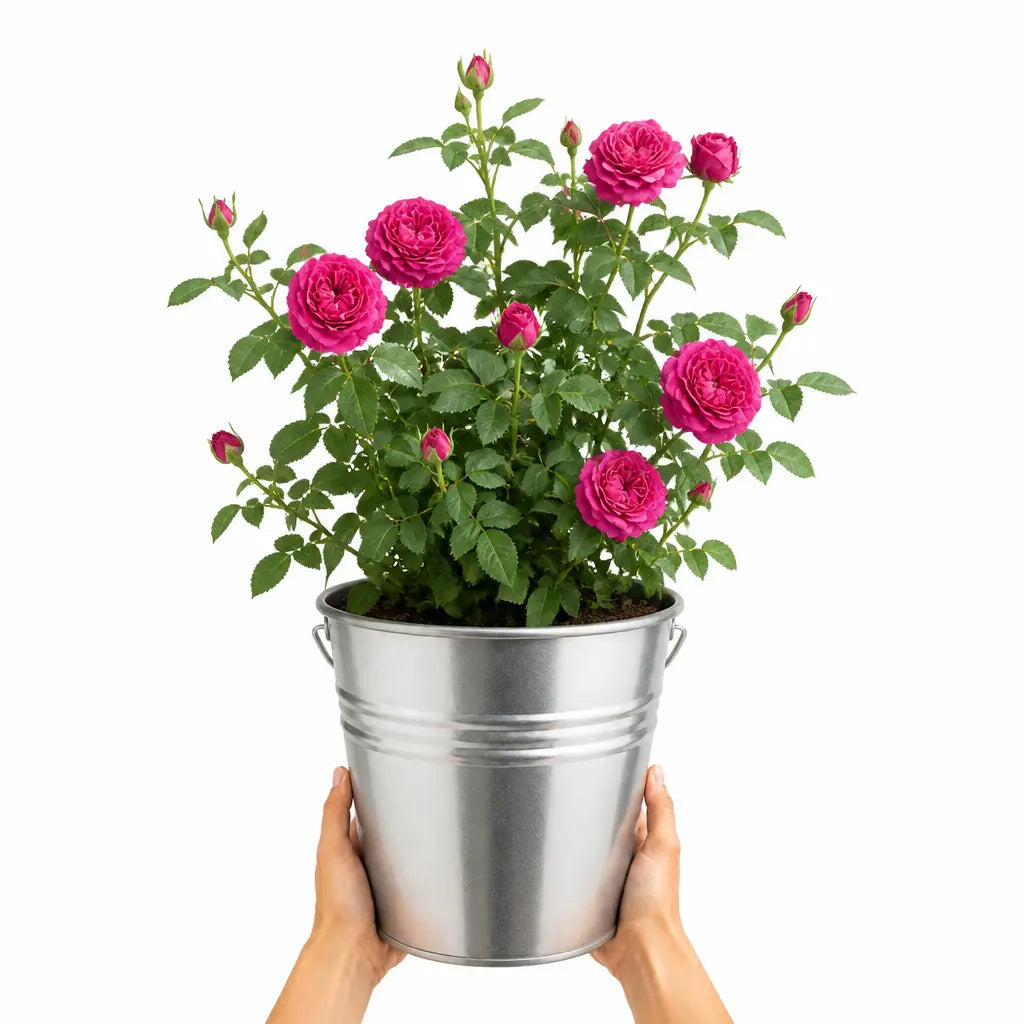 5L Rose Let's Celebrate Dark Pink Rose Bush | Beautiful Flowering Garden Plant Plants By Post