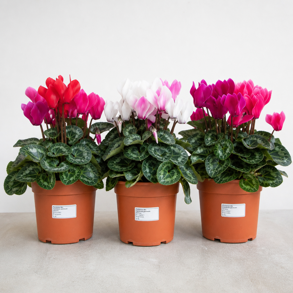 Cyclamen Growers Selection 10.5cm Pot Pack of 3 & 6 Flowering Outdoor Plants Plants By Post