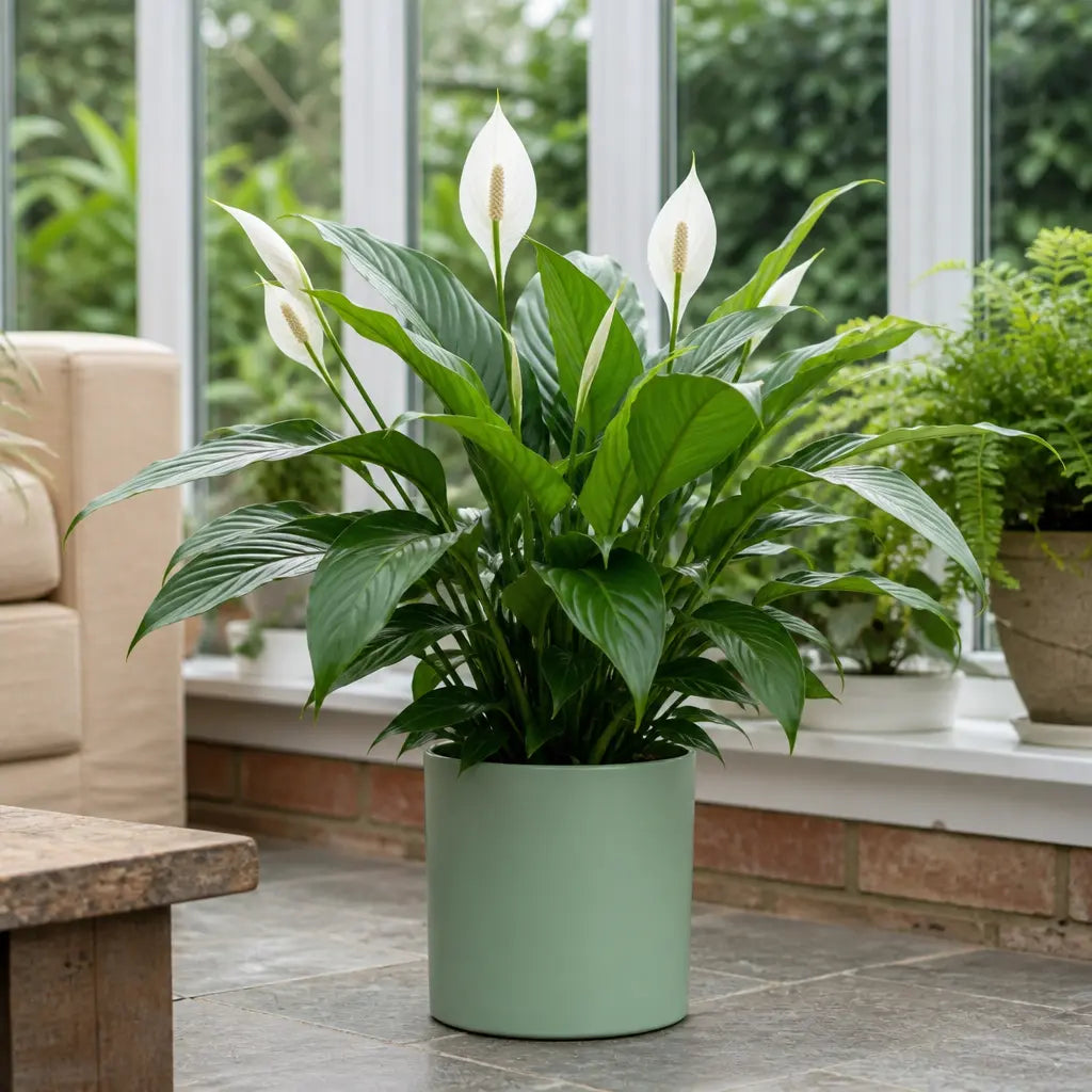 Spathiphyllum Peace Lily – Elegant White Flowers and Glossy Green Indoor Houseplant Plants By Post