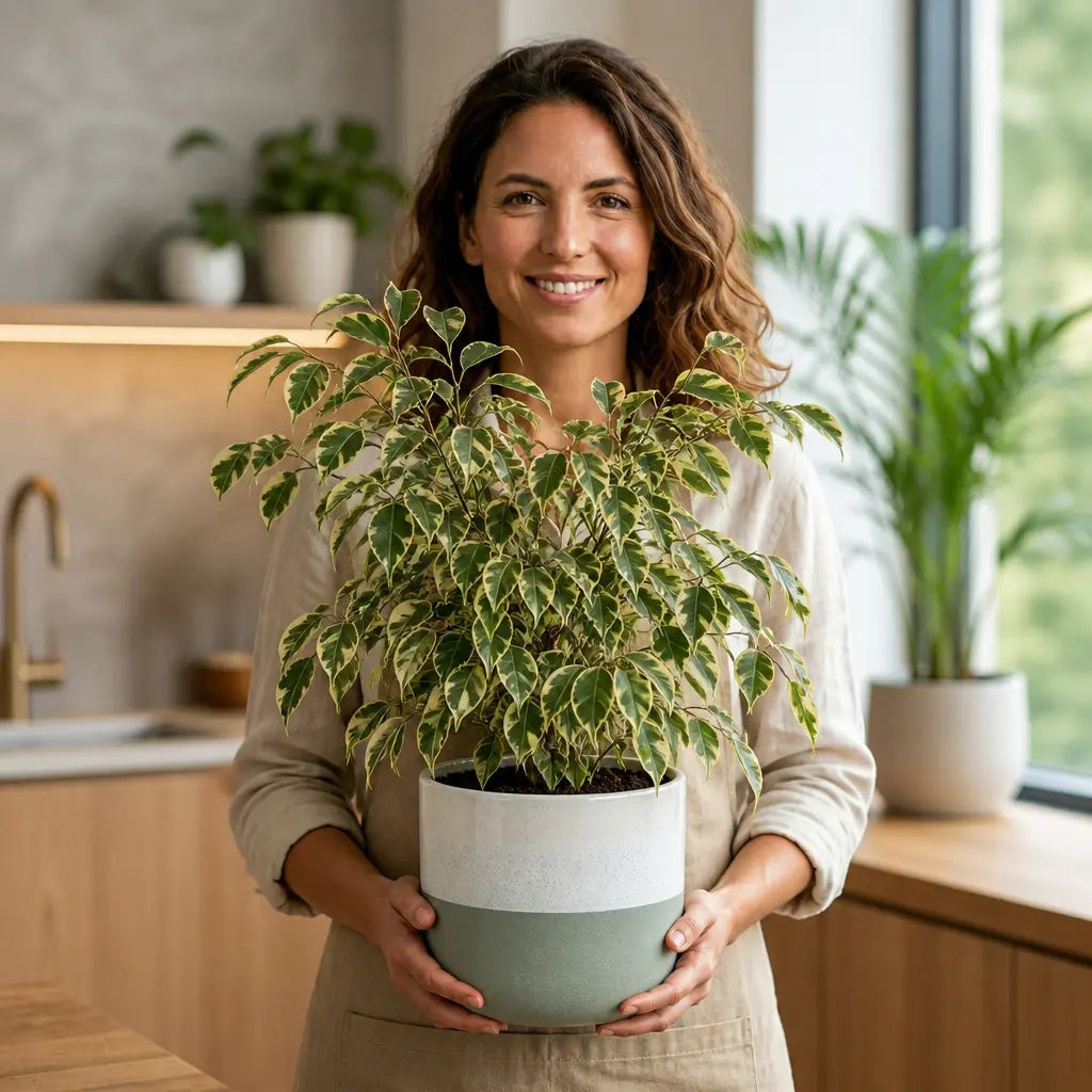 Ficus Twilight Weeping Fig 5L – Variegated Indoor Houseplant Plants By Post