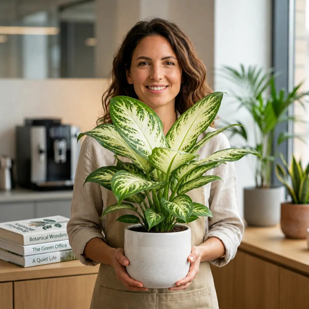 Dieffenbachia Camilla Dumb Cane – Elegant Cream and Green Variegated Indoor Houseplant Plants By Post