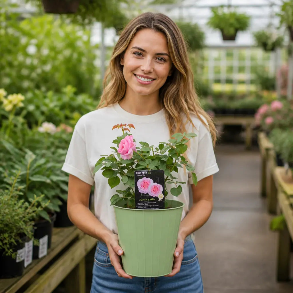 3L Mum In A Million Pink Rose Bush - Beautiful Flowering Plant Gift Plants By Post