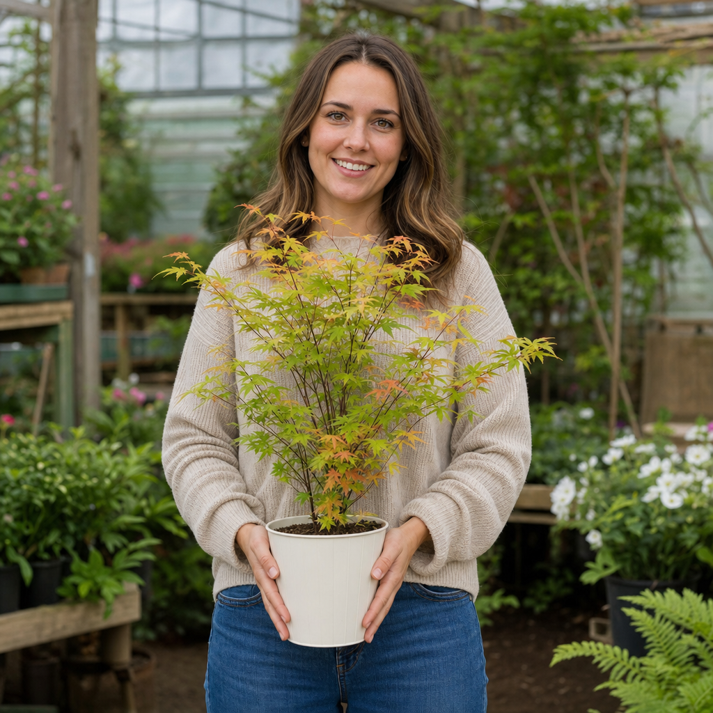 3L Acer Orange Leaf in Pot Outdoor Tree for Patio & Garden