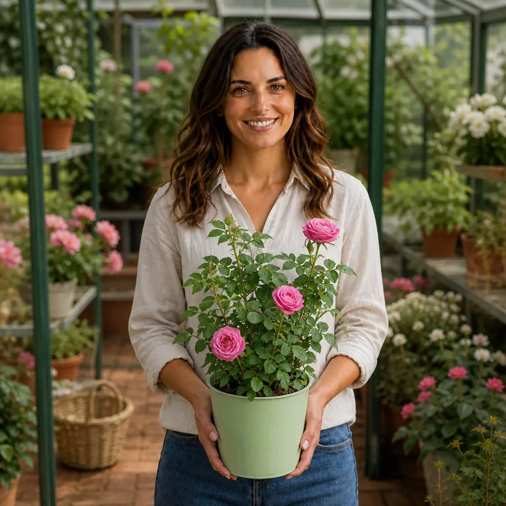 5L Rose Let's Celebrate Dark Pink Rose Bush | Beautiful Flowering Garden Plant Plants By Post