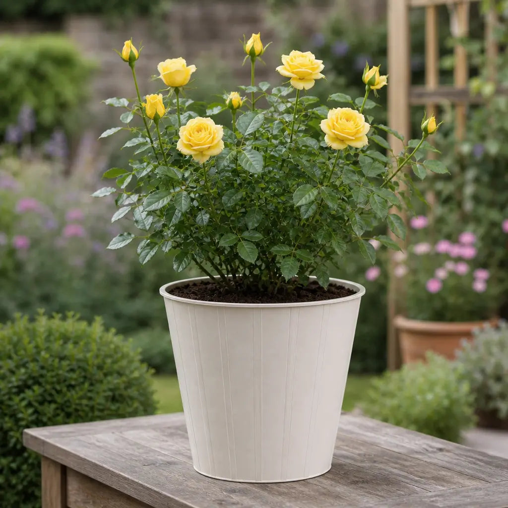 5L Rose Anniversary Wishes Yellow Rose Bush | Beautiful Flowering Garden Plant Plants By Post