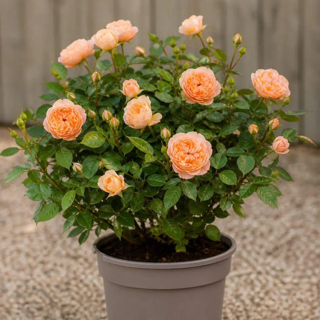 5L Rose Many Happy Returns Peach Rose Bush - Beautiful Flowering Garden Plant Plants By Post