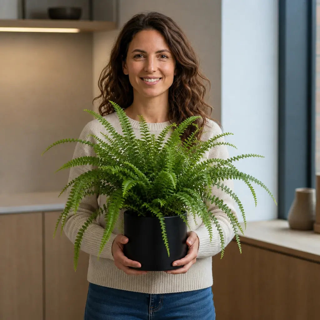 Nephrolepis Boston Fern – Lush Feathery Green Indoor Houseplant The Rose Press Garden