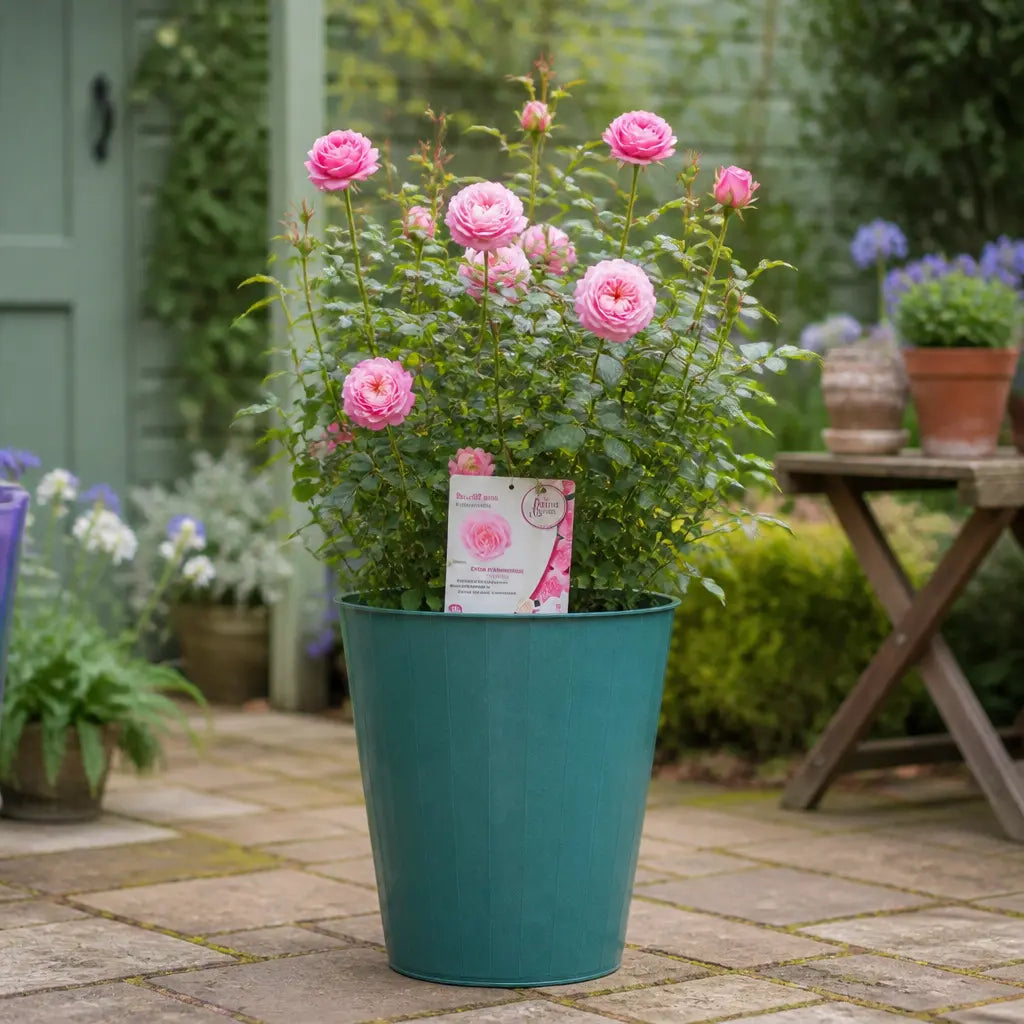 5L Rose Happy Retirement Pink Rose Bush - Beautiful Flowering Garden Plant Plants By Post