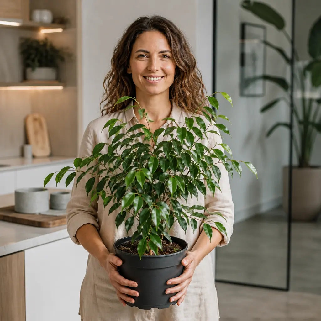 Ficus Danielle Weeping Fig 5L – Glossy Green Indoor Houseplant Plants By Post