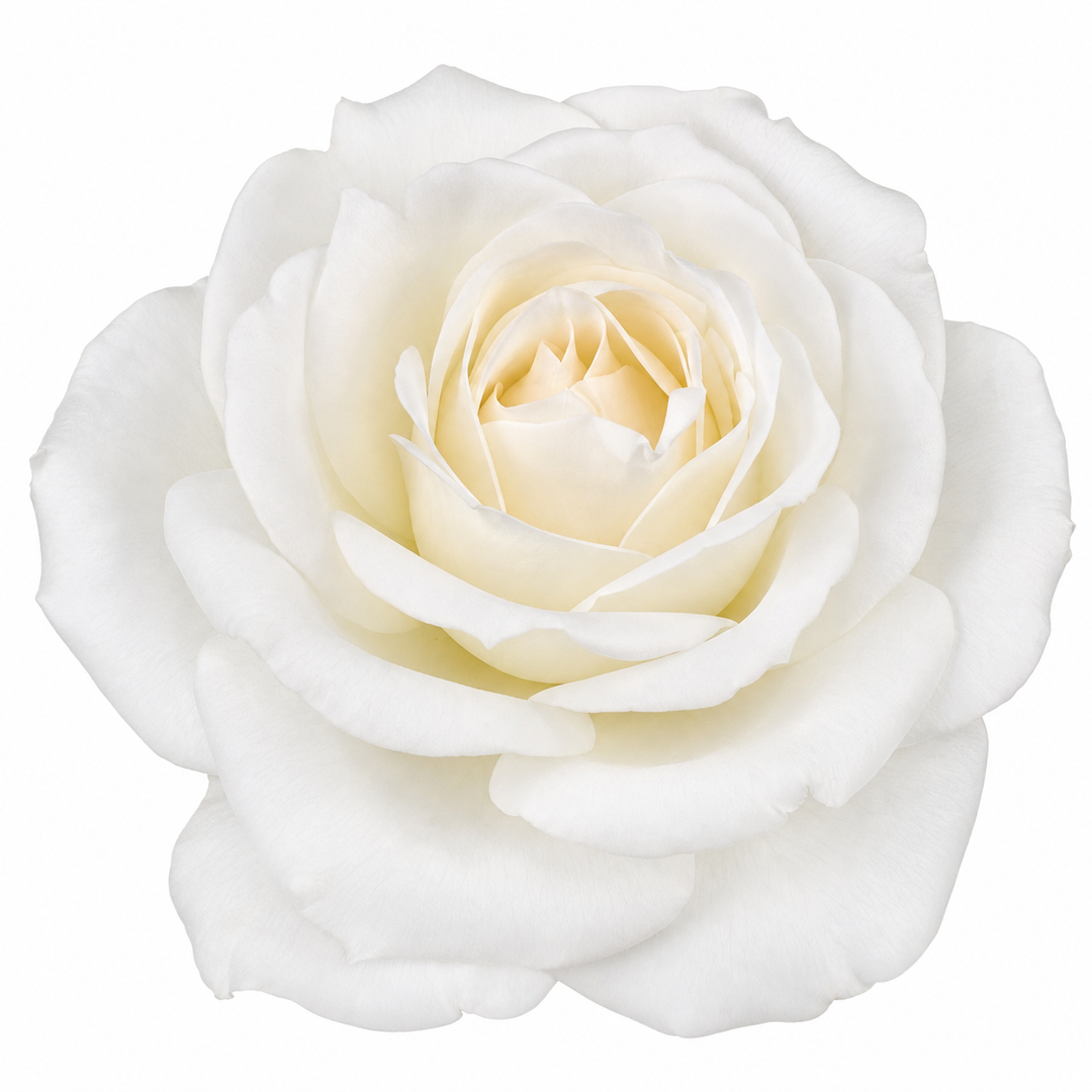 3L White Patio Rose in Decorative Pot Outdoor & Garden Plant