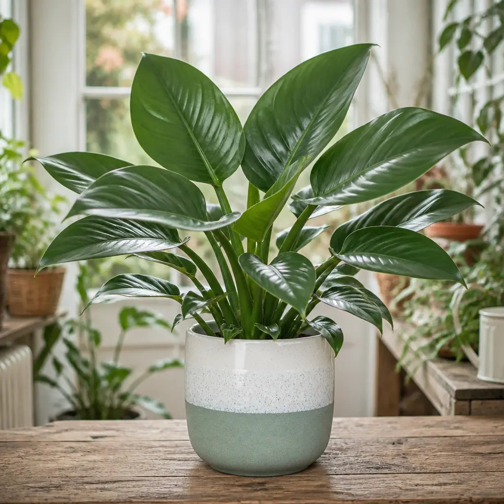 Philodendron Imperial Green – Large Glossy Green Foliage Tropical Evergreen Indoor Houseplant Plants By Post
