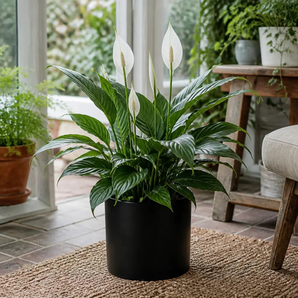 Spathiphyllum Peace Lily – Elegant White Flowers and Glossy Green Indoor Houseplant Plants By Post