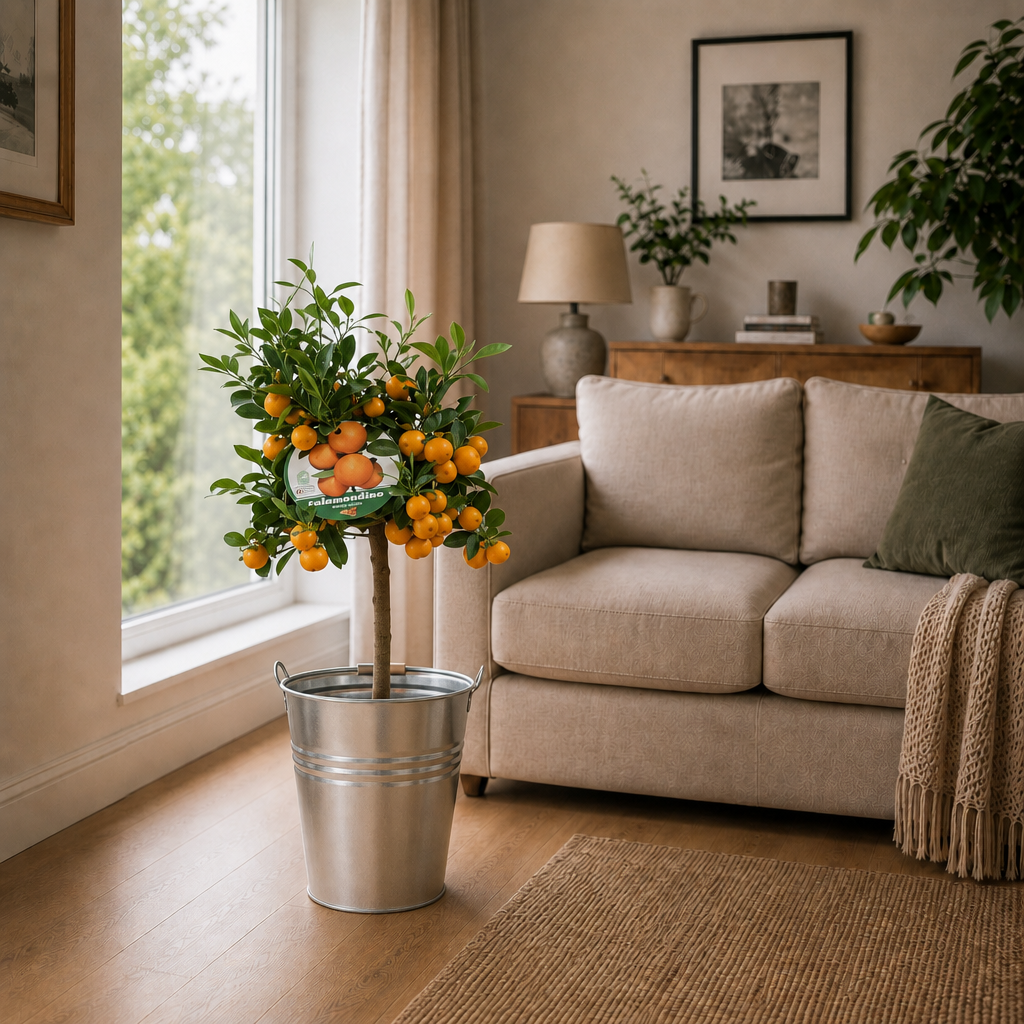 5L Calamondin Tree – Indoor & Outdoor Citrus in Decorative Pot