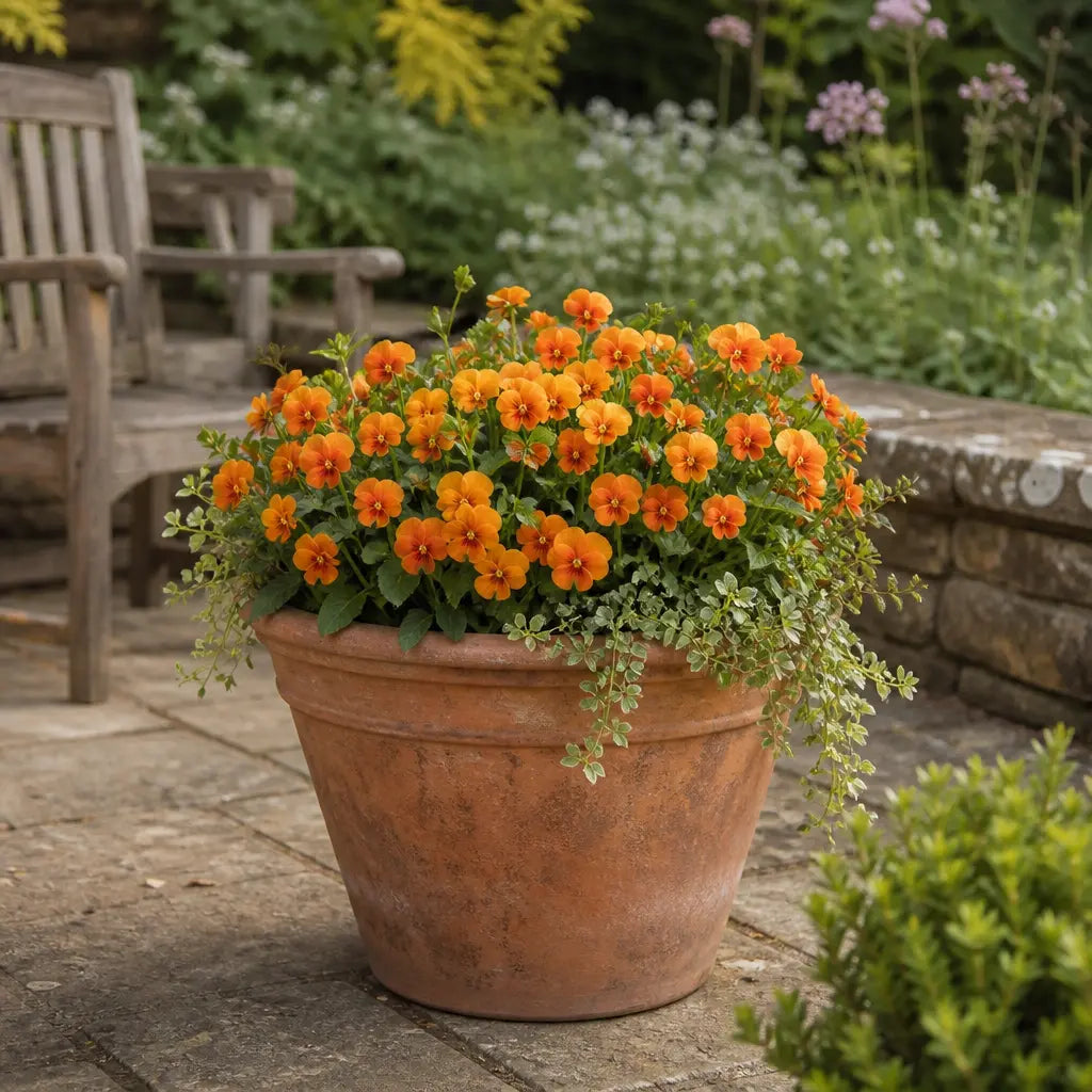 Viola Sorbet Deep Orange 9 Pack × 2 Spring & Autumn Bedding Plants Plants By Post