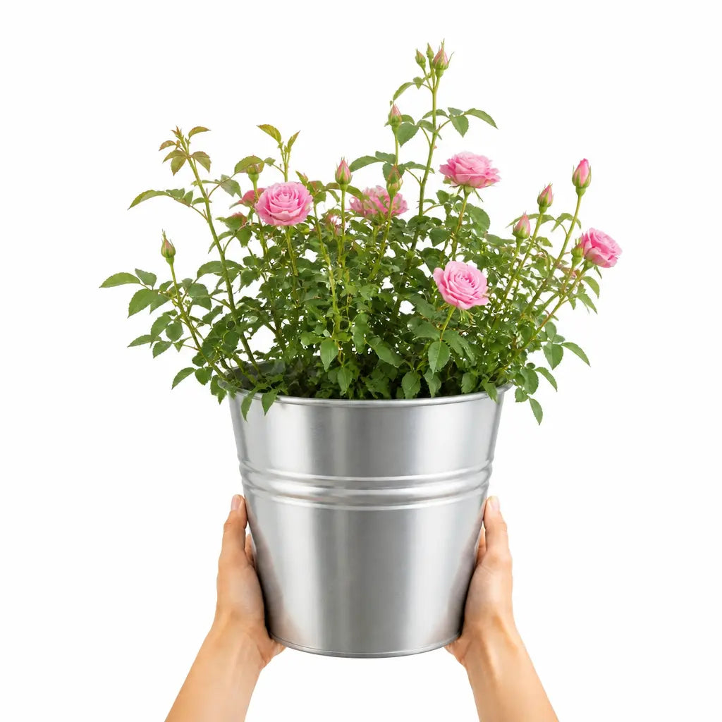 5L Rose Happy Retirement Pink Rose Bush - Beautiful Flowering Garden Plant Plants By Post