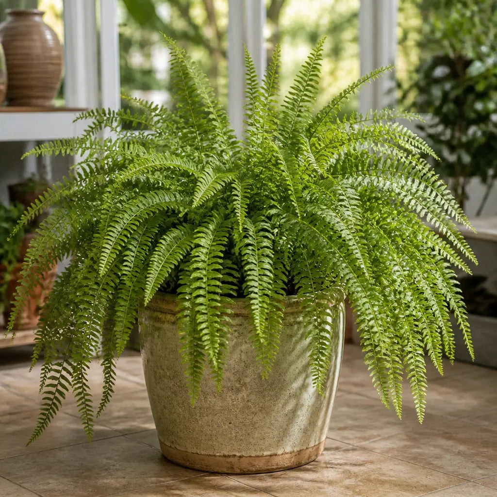 Nephrolepis Boston Fern – Lush Feathery Green Indoor Houseplant The Rose Press Garden