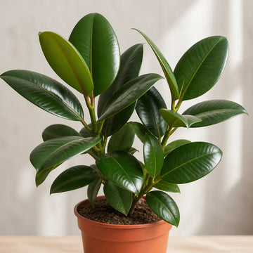 Ficus Robusta Rubber Plant – Elegant Glossy Green Foliage Indoor Houseplant Plants By Post
