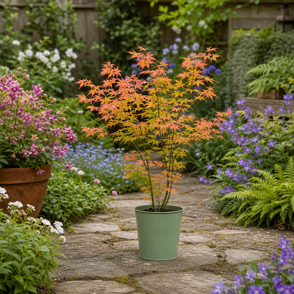 3L Acer Orange Leaf in Pot Outdoor Tree for Patio & Garden