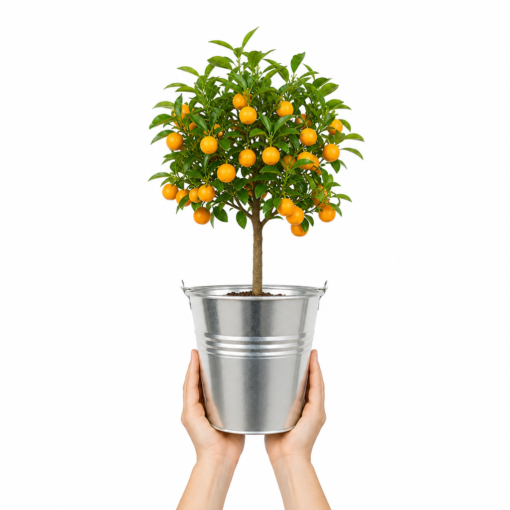 5L Calamondin Tree – Indoor & Outdoor Citrus in Decorative Pot