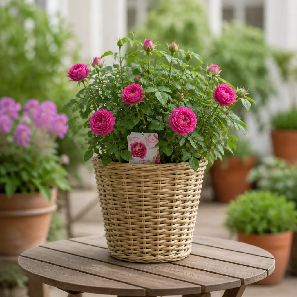 5L Rose Let's Celebrate Dark Pink Rose Bush | Beautiful Flowering Garden Plant Plants By Post