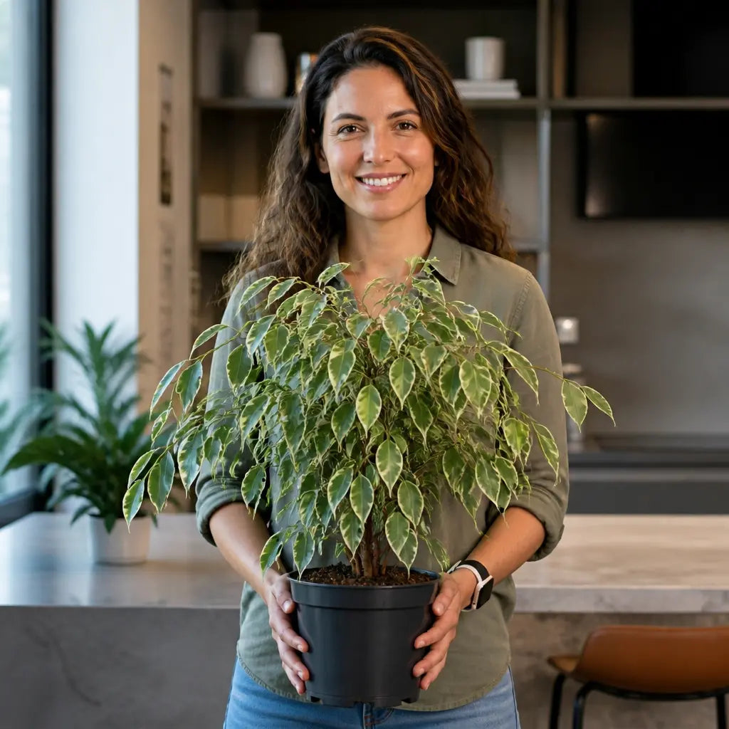 Ficus Twilight Weeping Fig 5L – Variegated Indoor Houseplant Plants By Post