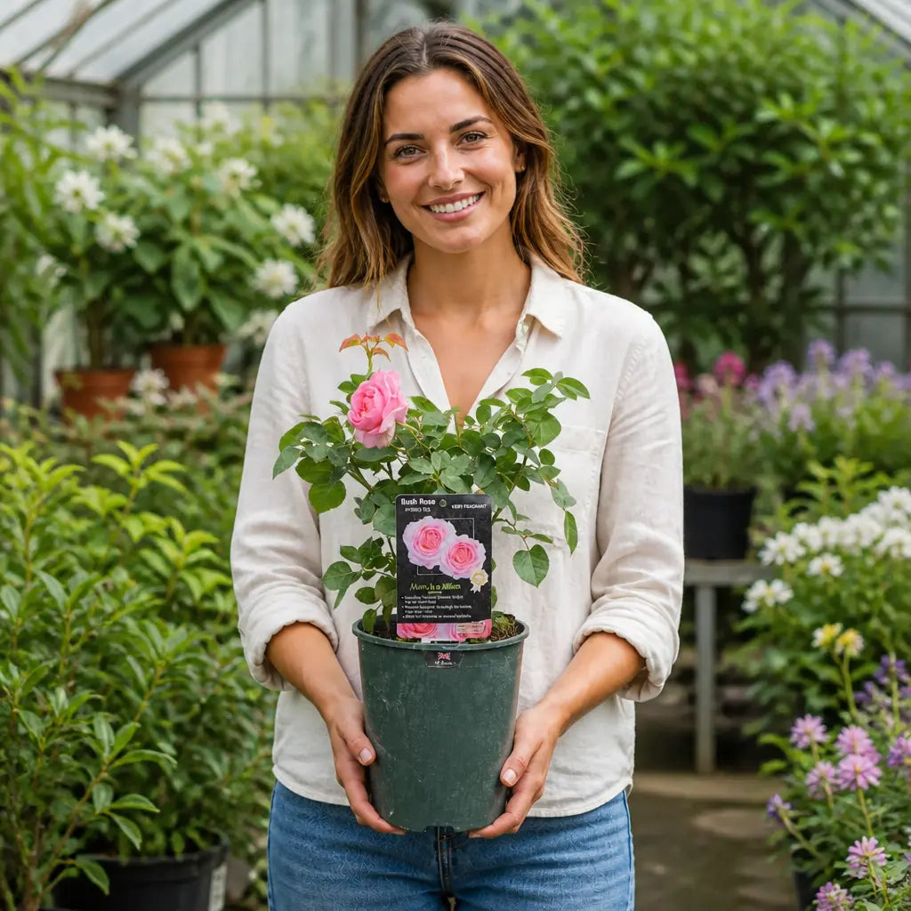 3L Mum In A Million Pink Rose Bush - Beautiful Flowering Plant Gift Plants By Post