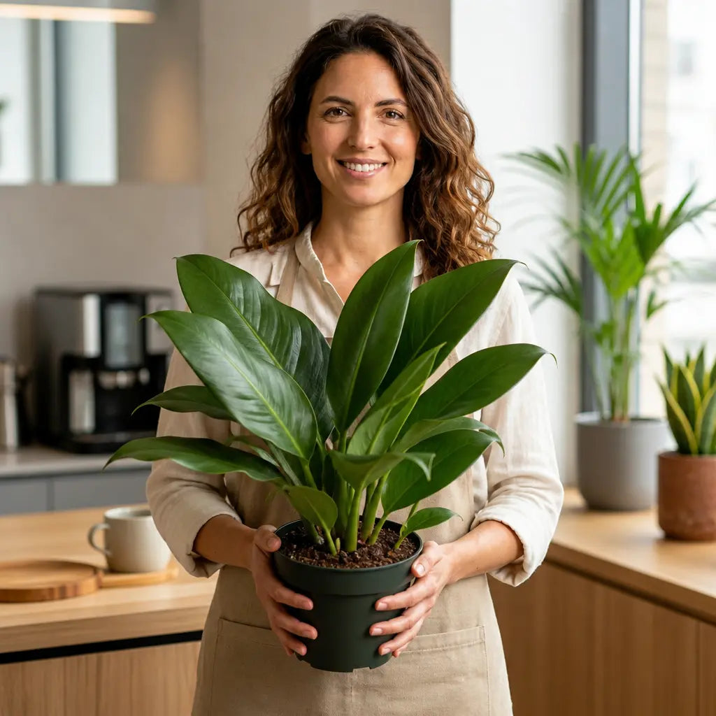 Philodendron Imperial Green – Large Glossy Green Foliage Tropical Evergreen Indoor Houseplant Plants By Post