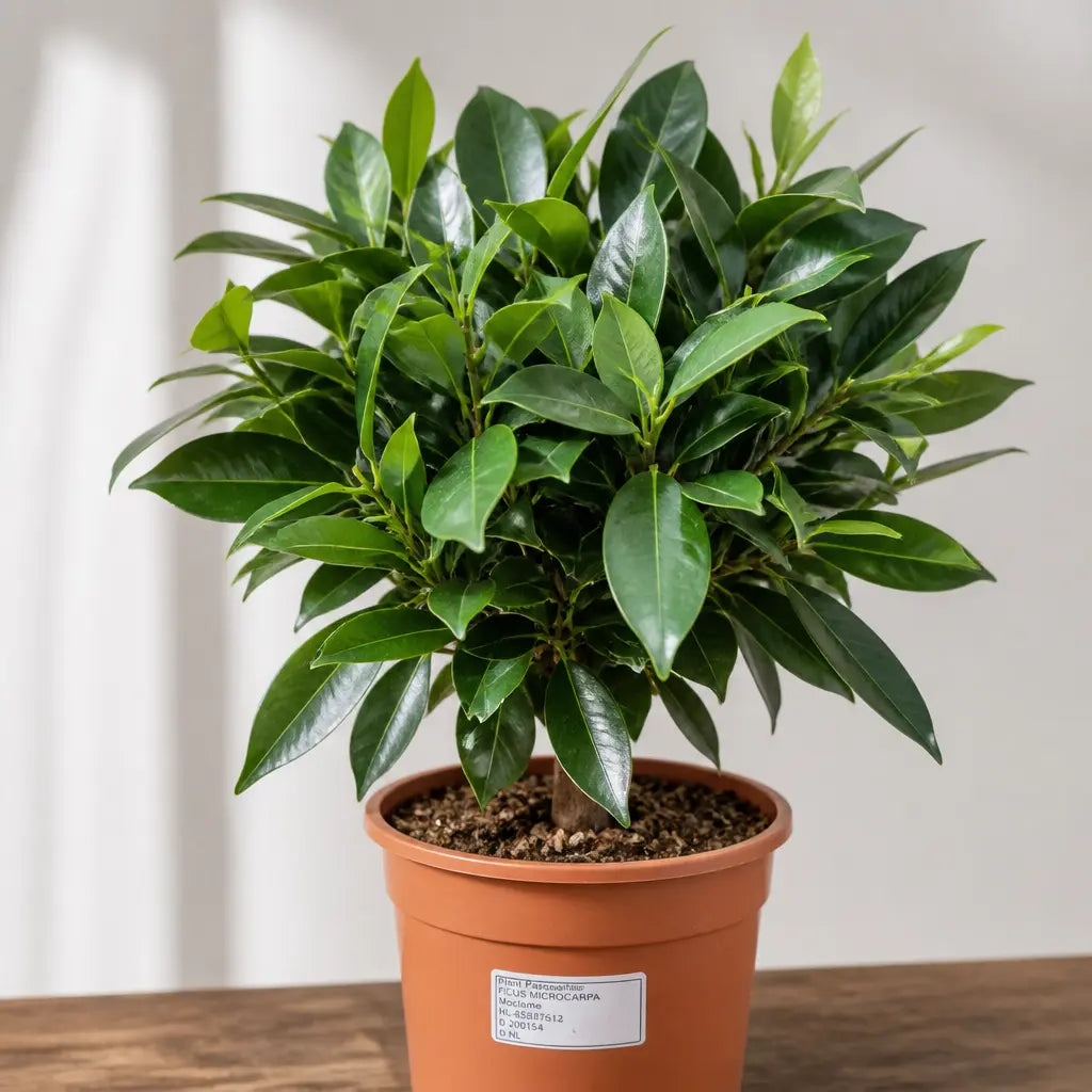 Ficus Moclame Indian Laurel Fig 21cm Pot – Large Indoor Houseplant Plants By Post