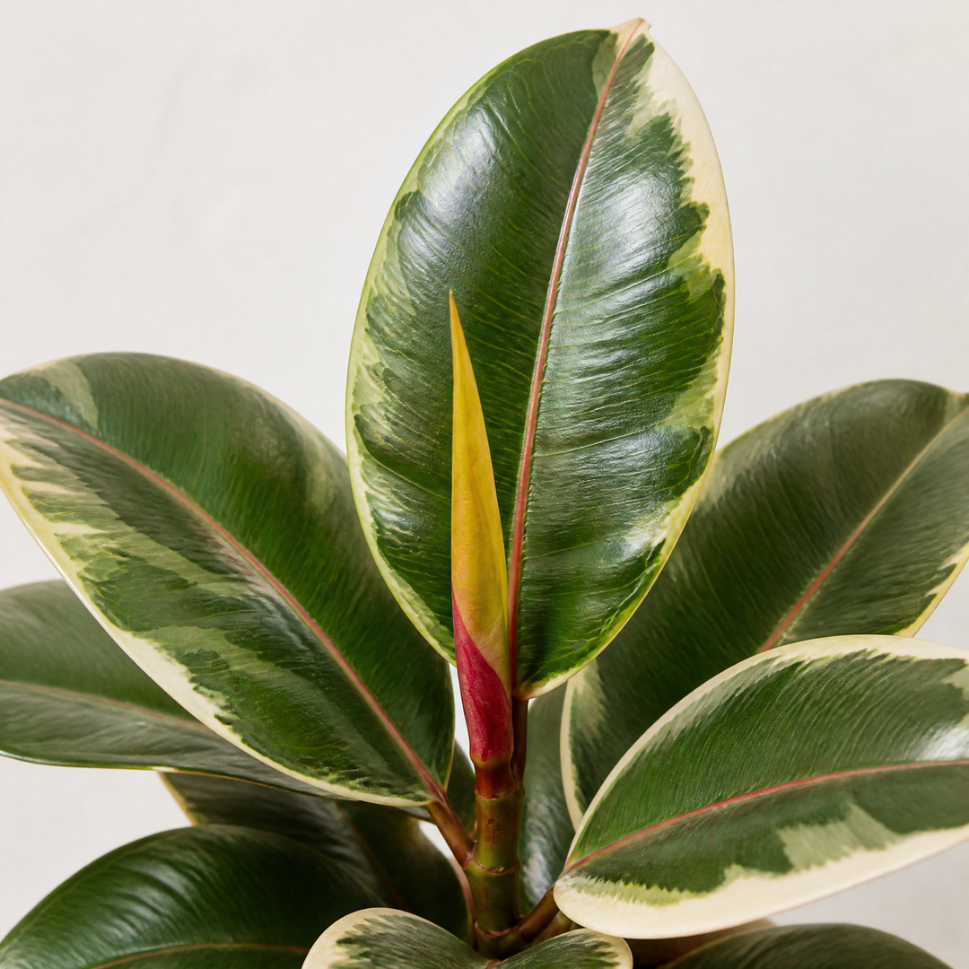 Ficus Belize Pink Rubber Plant 12cm Pot – Variegated Indoor Houseplant The Rose Press Garden