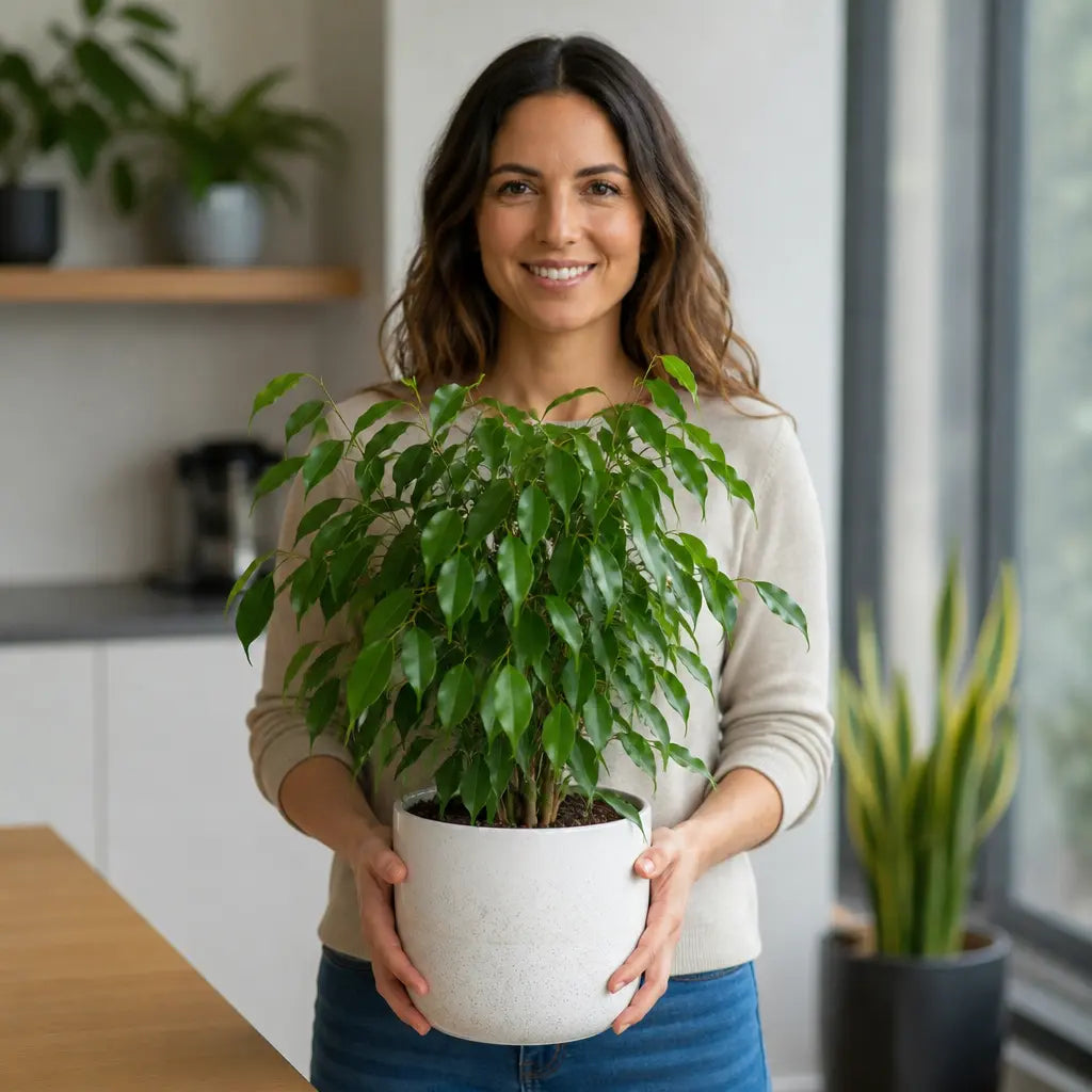 Ficus Danielle Weeping Fig 5L – Glossy Green Indoor Houseplant Plants By Post