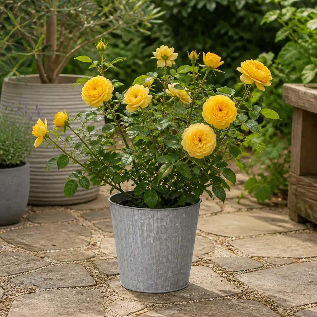 3L Golden Wedding Yellow Rose Bush - Beautiful Flowering Plant Gift Plants By Post