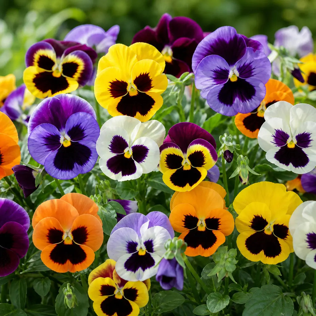 Pansy Delta Pro Blotch Mix 9 Pack × 2 Spring & Autumn Bedding Plants Plants By Post