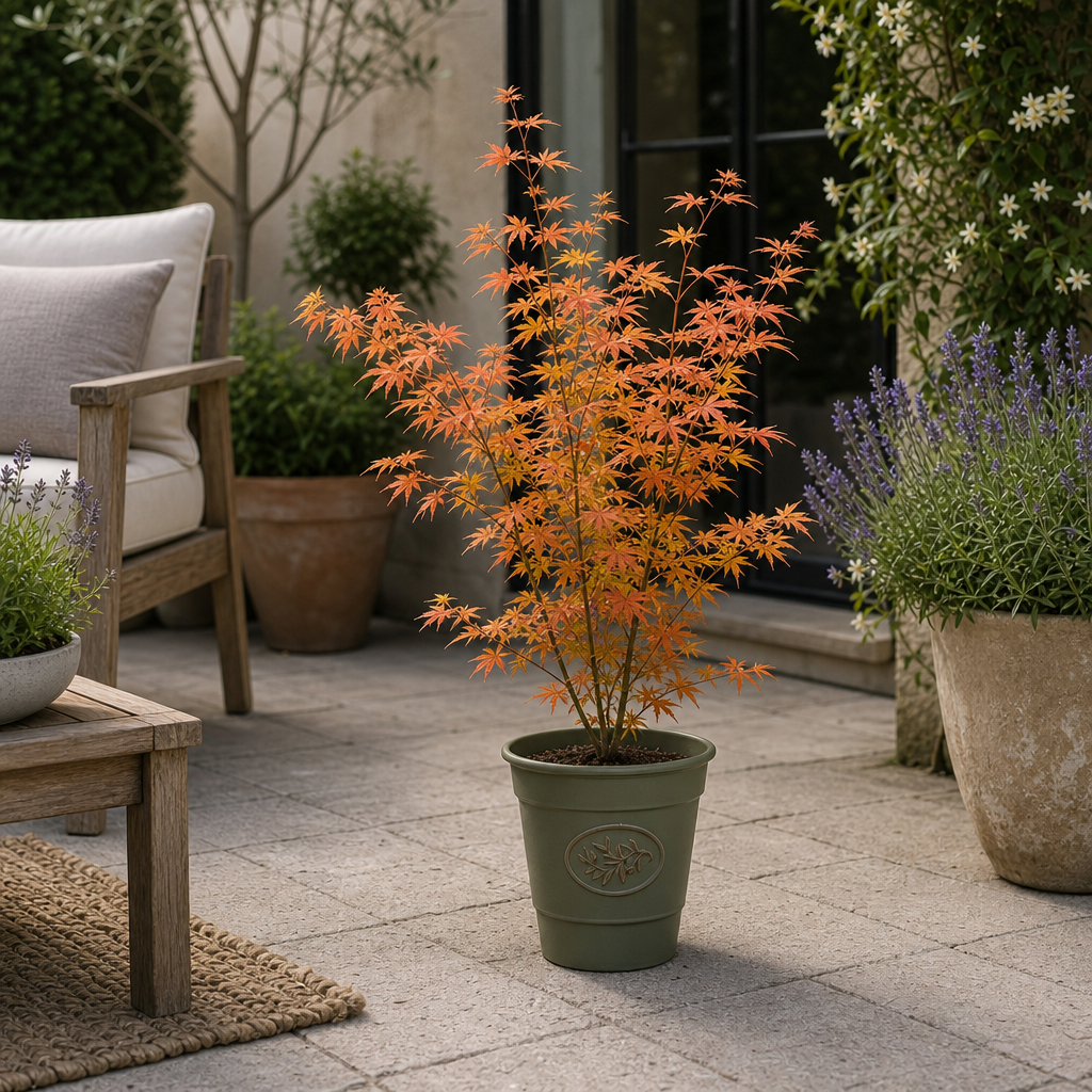 3L Acer Orange Leaf in Pot Outdoor Tree for Patio & Garden