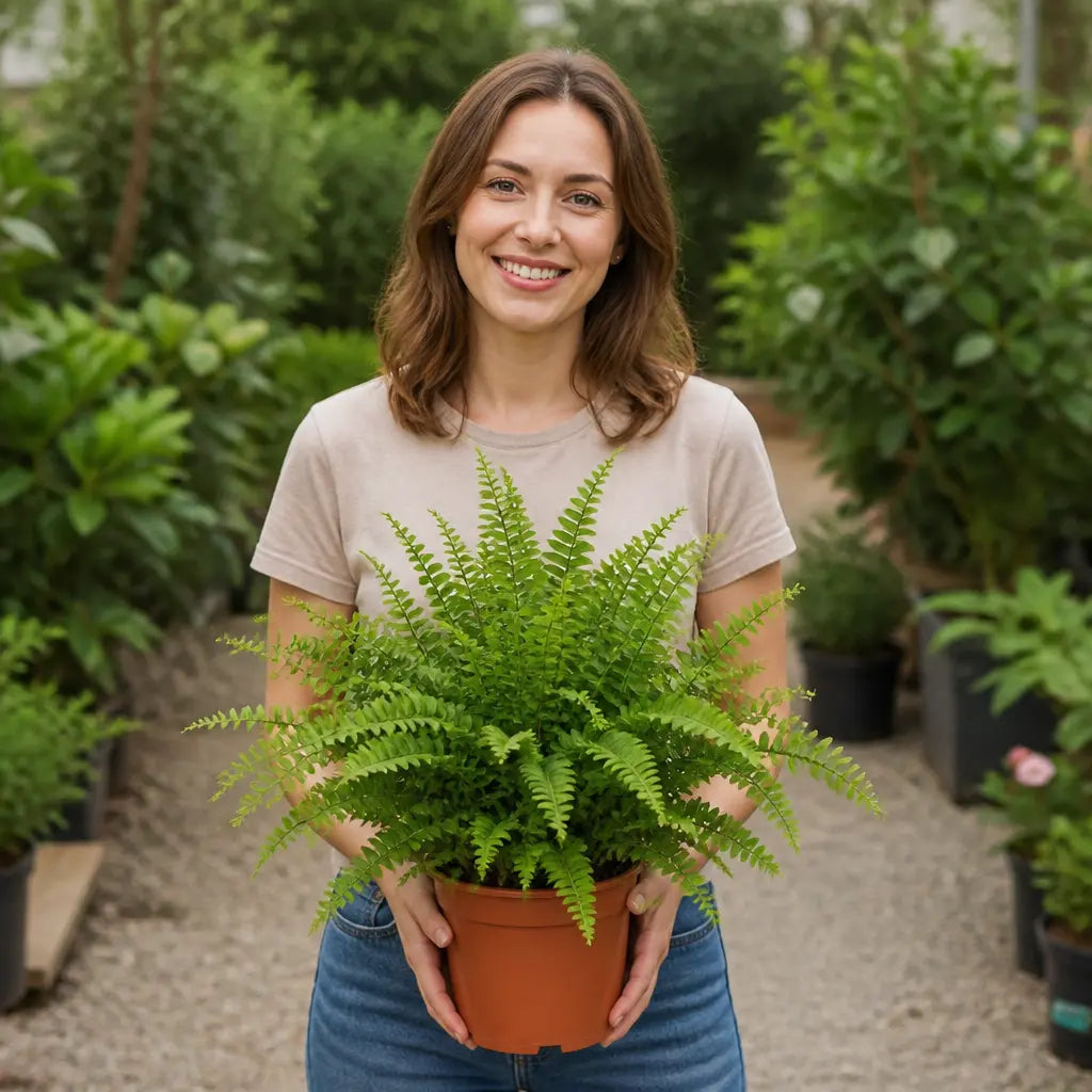 Nephrolepis Boston Fern 17cm Pot – Easy Care Pet Friendly Indoor Houseplant Plants By Post