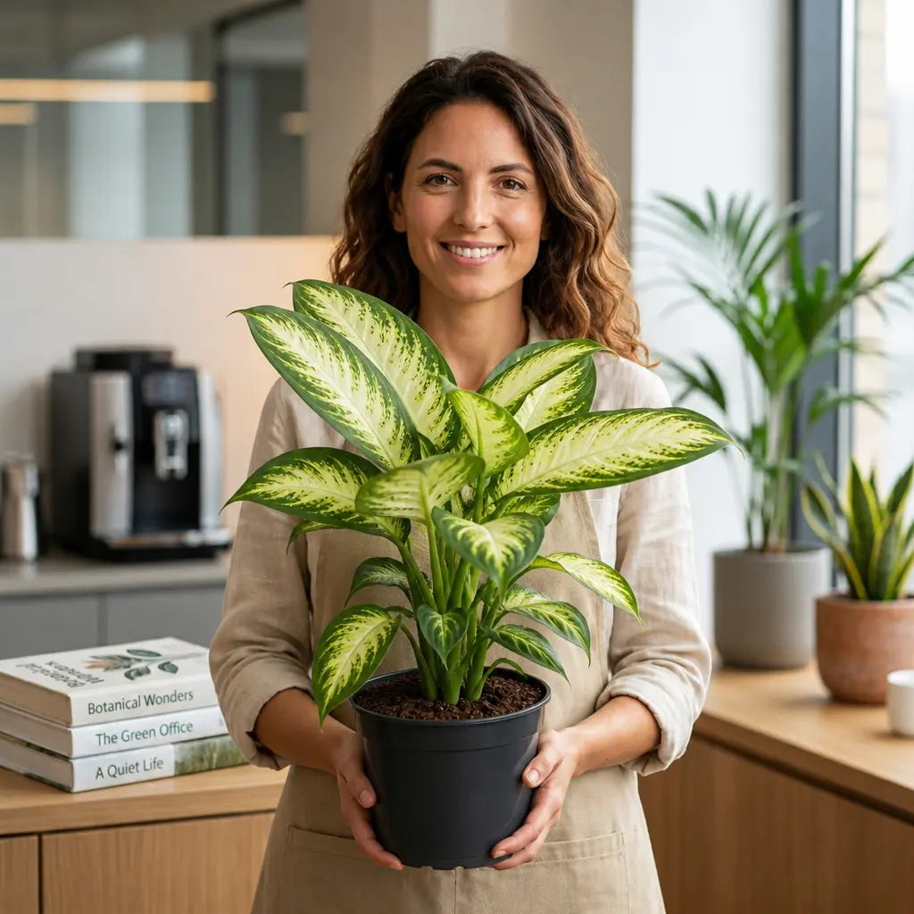 Dieffenbachia Camilla Dumb Cane – Elegant Cream and Green Variegated Indoor Houseplant Plants By Post